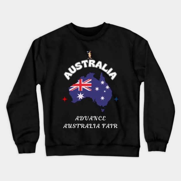 Australian Pride, Advance Australia Fair Crewneck Sweatshirt by Smartteeshop